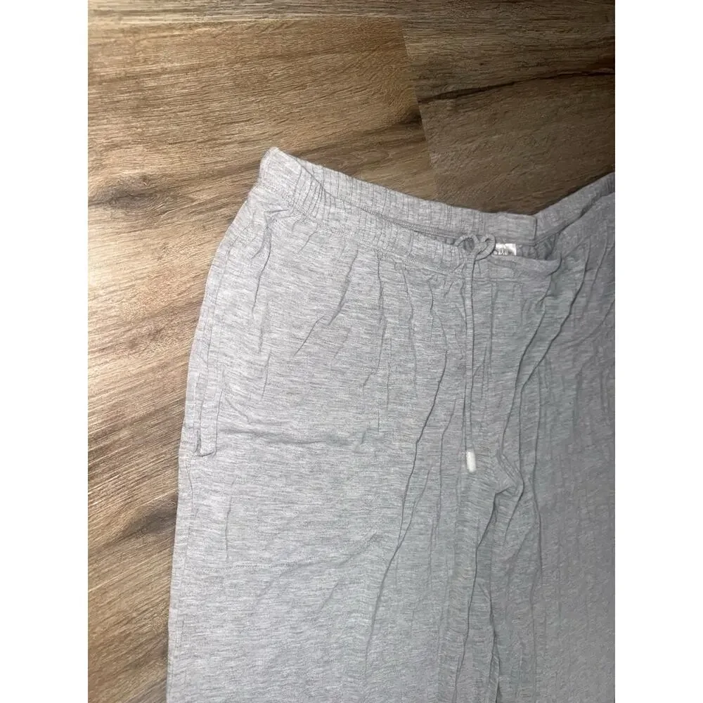 SOMA Heather Gray Knit Joggers Lounge Pants Pajama Sleepwear Women's L Large